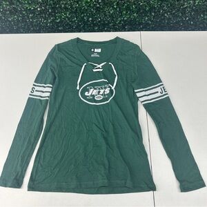 Women's New York Jets Majestic Green Winning Style Long Sleeve T-Shirt - Size S